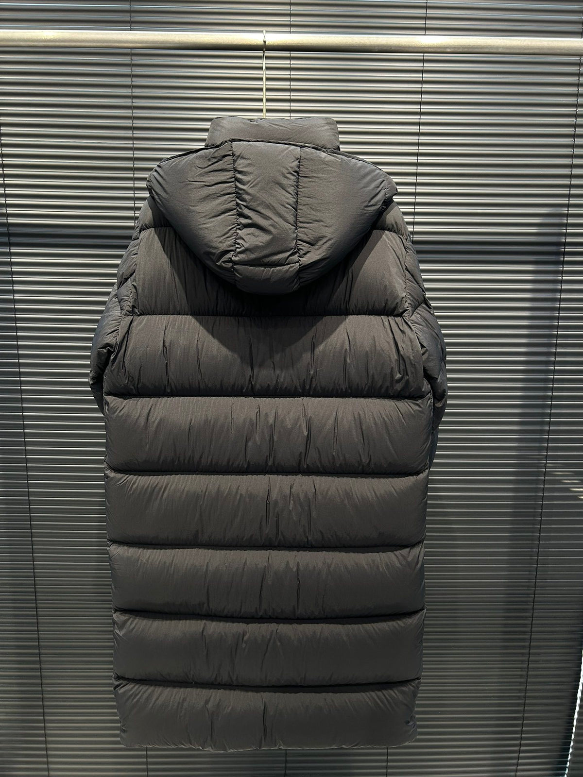Moncler Long Matte Hooded Down Coat