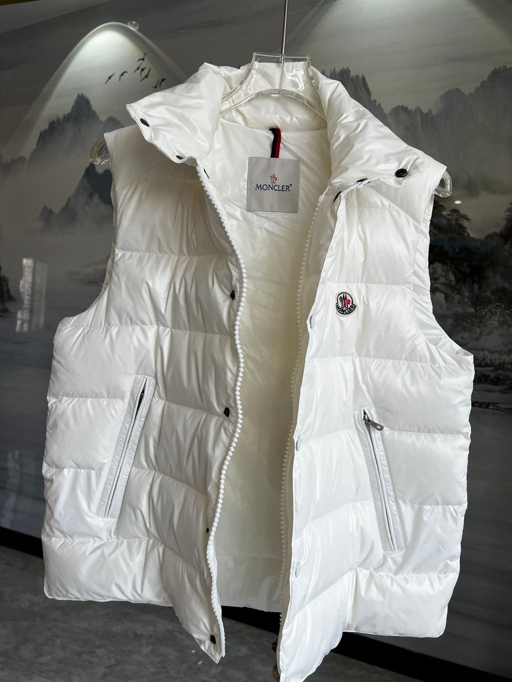 Moncler Snap-Button Stand Collar Down Vest