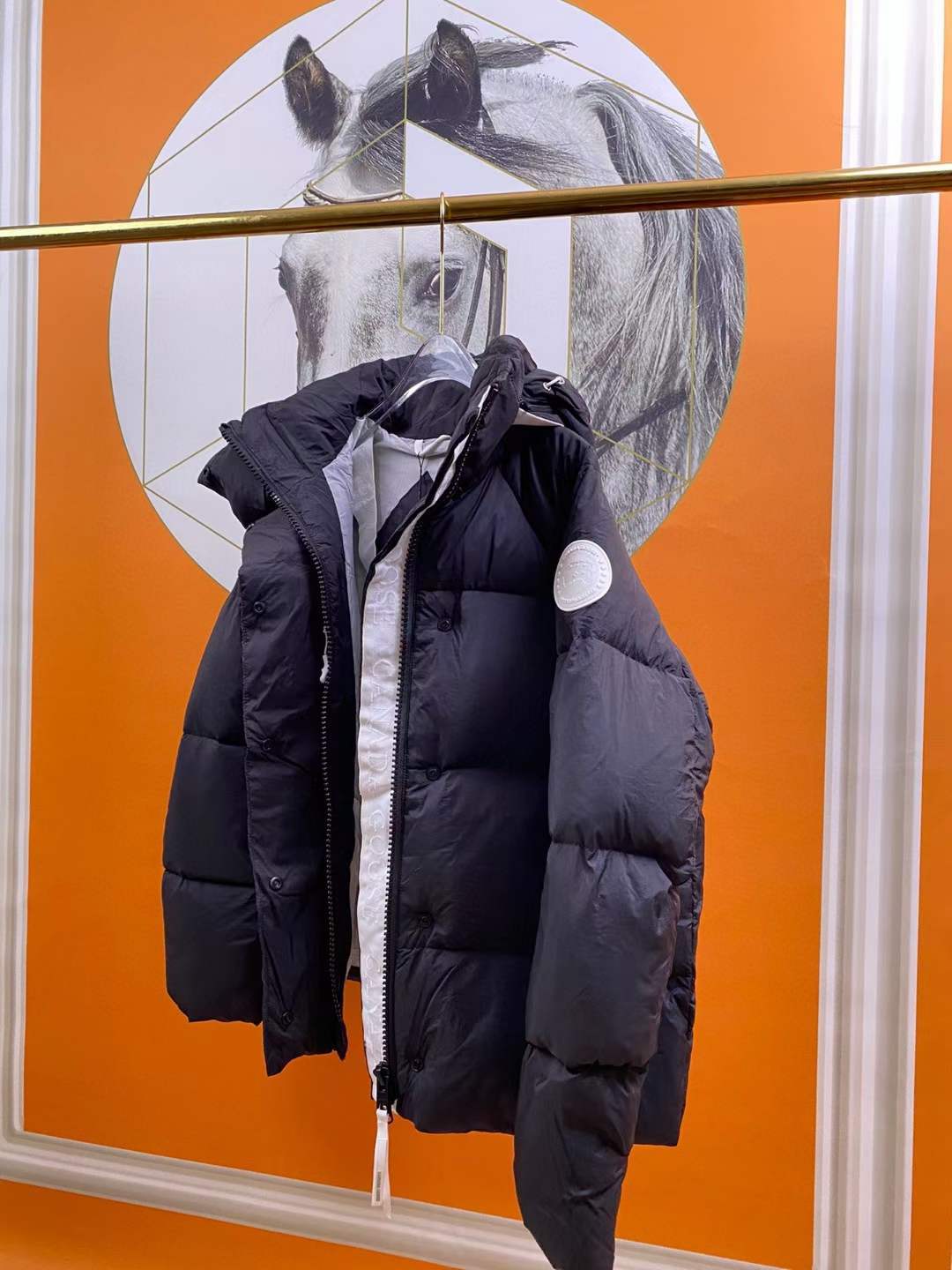 Canada Goose White Label Hooded Down Jacket