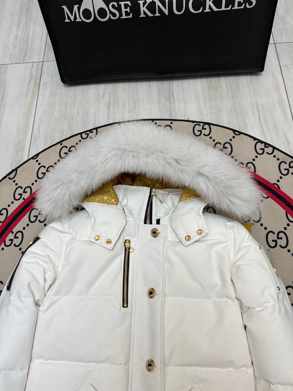 Moose Knuckles Down Jacket with Fur Hood — Women's