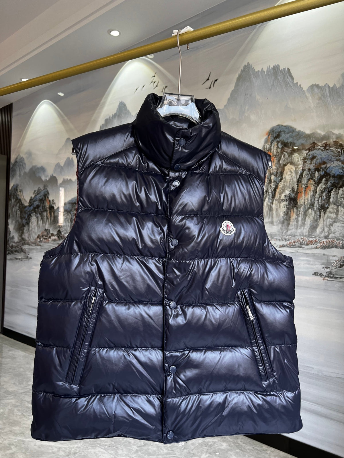 Moncler Snap-Button Stand Collar Down Vest