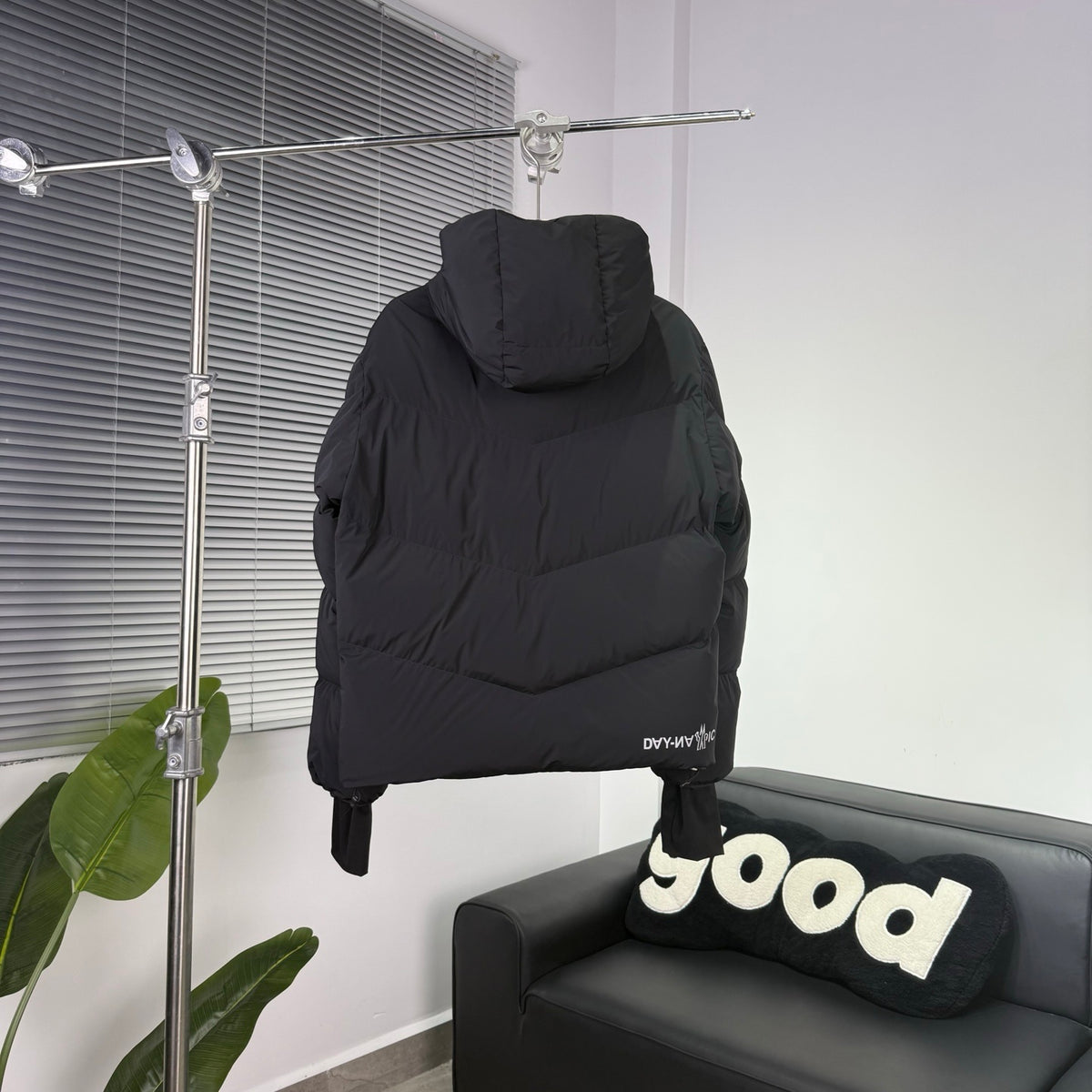 Moncler Grenoble Arcesaz Down Jacket — Dual-Zip, Grenoble Badge, Oversized Hood (Black & Sand)