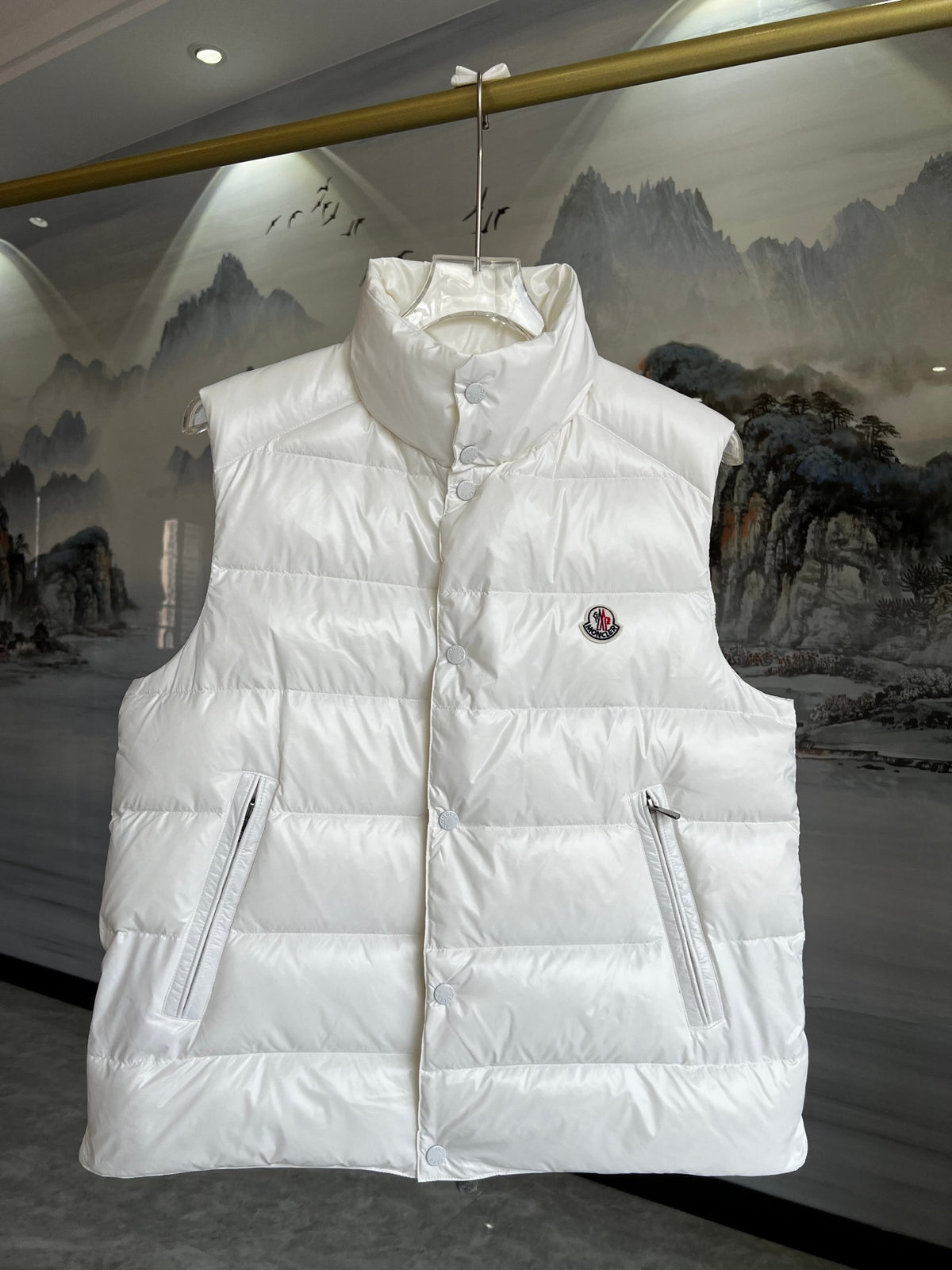 Moncler Snap-Button Stand Collar Down Vest