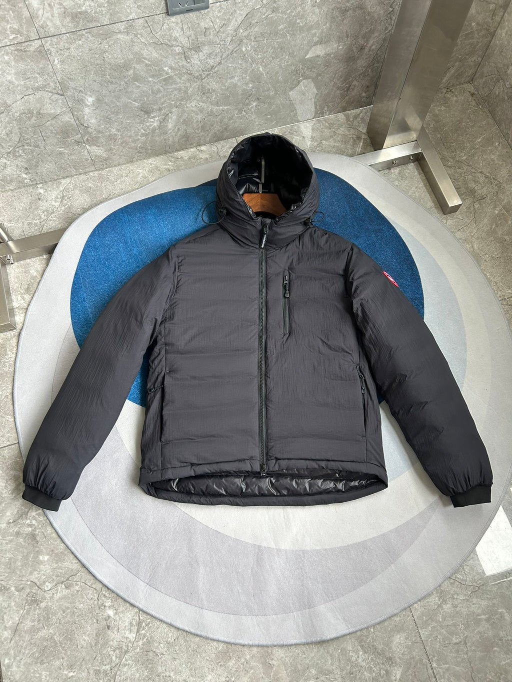 Canada Goose Lawrence Puffer Hooded Jacket — Men's Navy