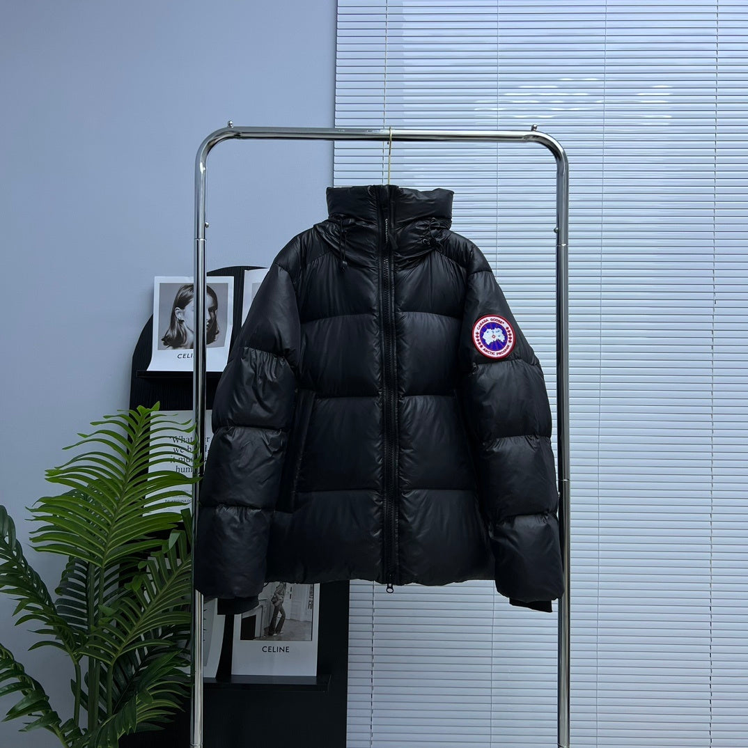 Canada Goose Crofton Hooded Down Jacket – Silver