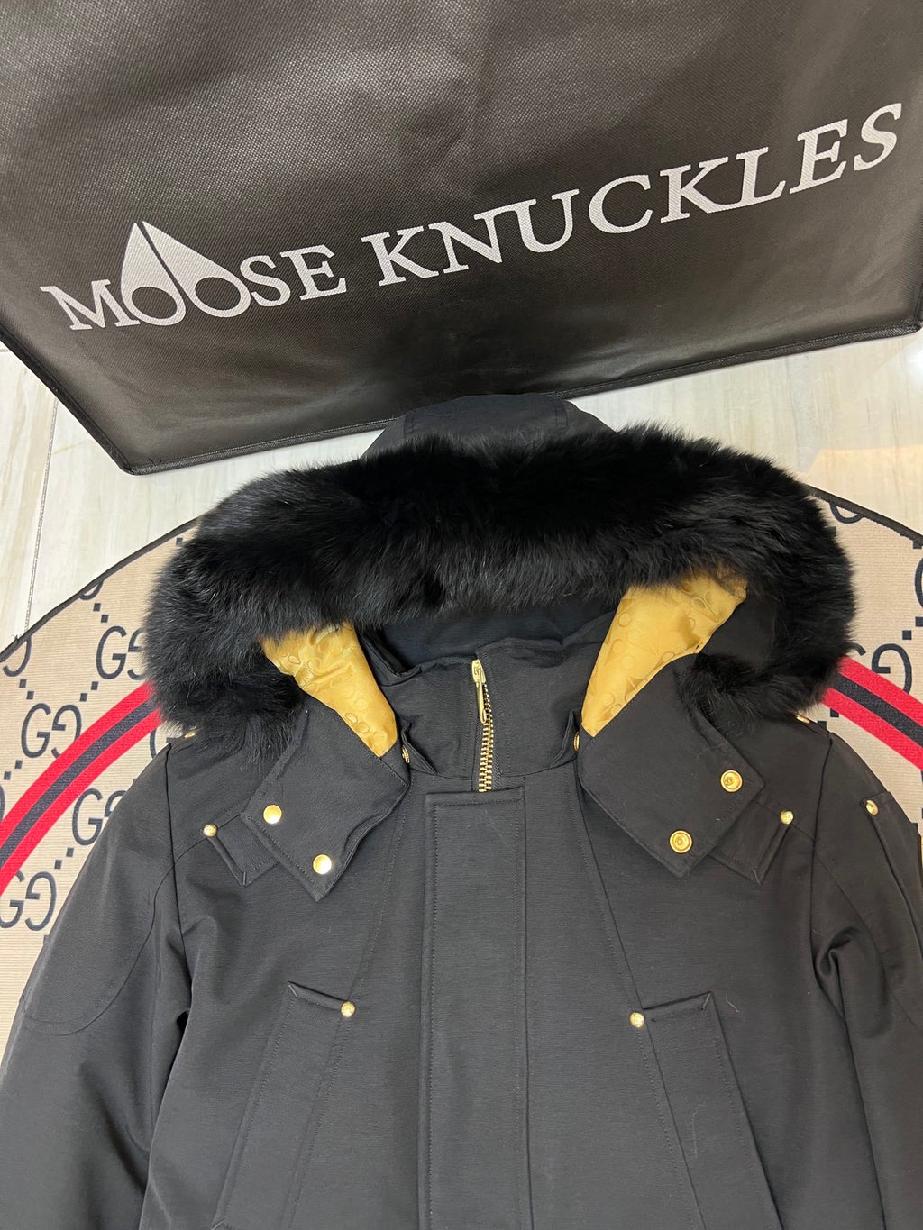 Moose Knuckles Long Parka with Fur Hood — Men's