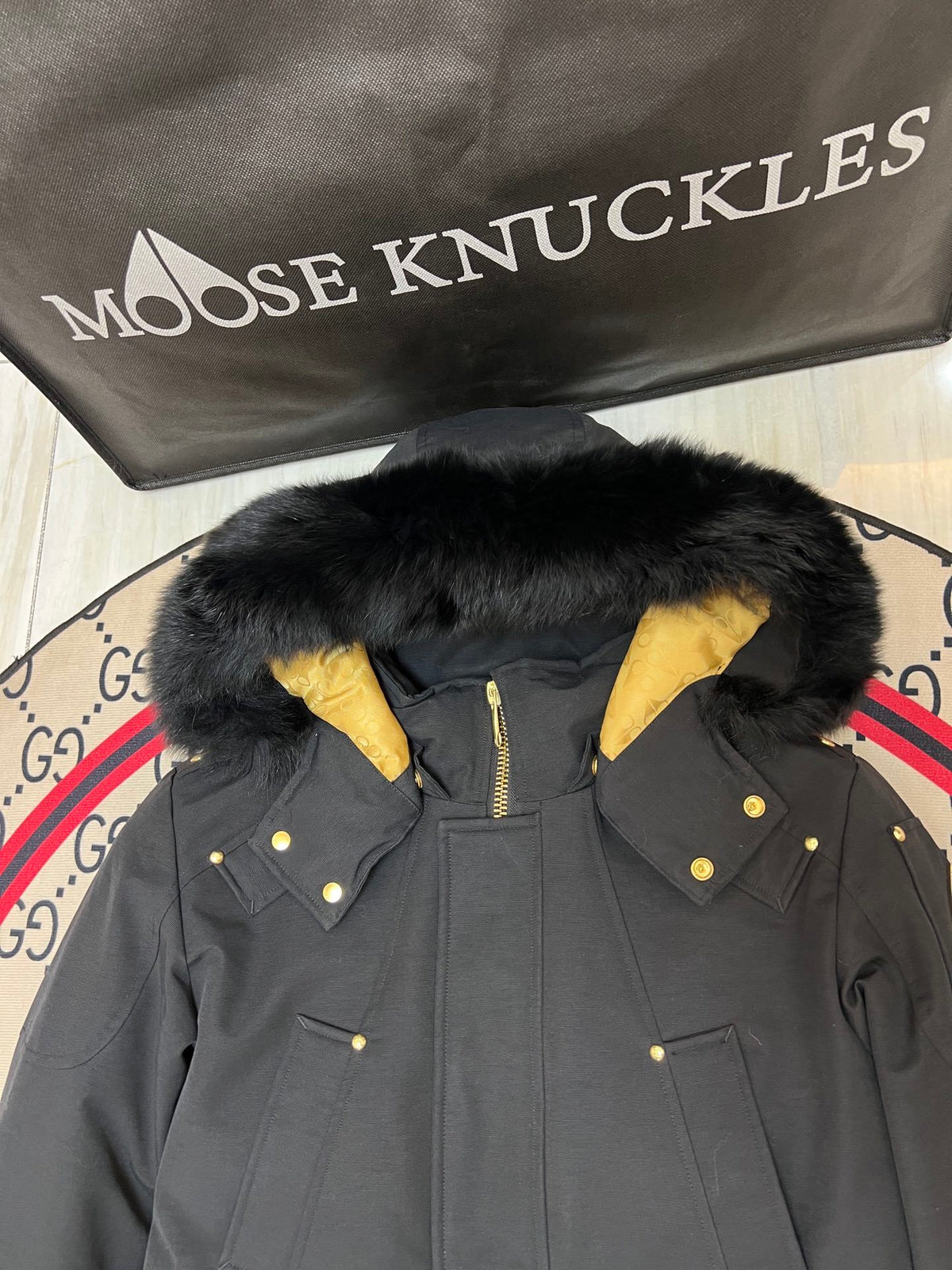 Moose Knuckles Long Parka with Fur Hood — Men's