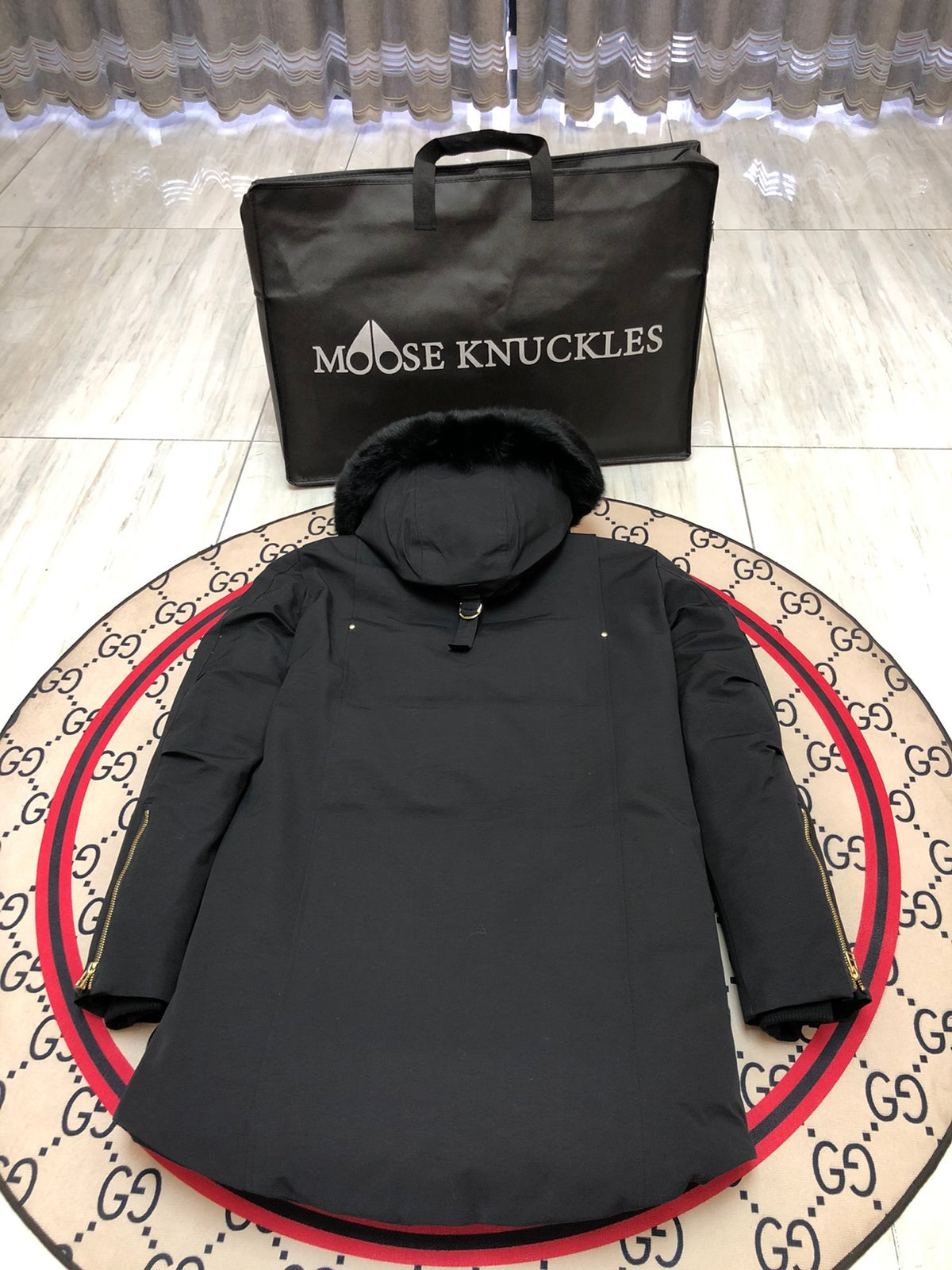 Moose Knuckles Long Parka with Fur Hood — Men's