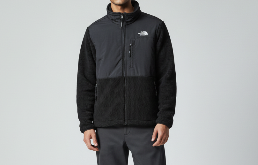 The North Face Men's Retro Denali Jacket — Fleece/Softshell Hybrid, Full-Zip (TNF Black)