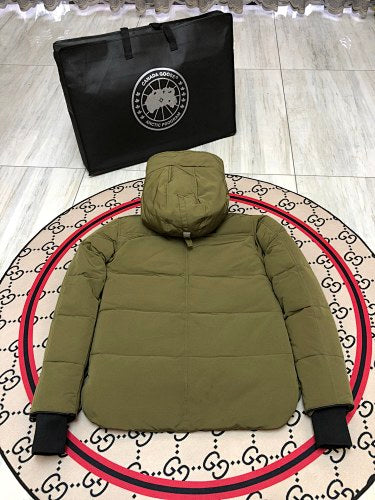 Canada Goose Black Label Hooded Down Jacket — No Logo, Unisex Oversized (Black, Olive & Graphite)