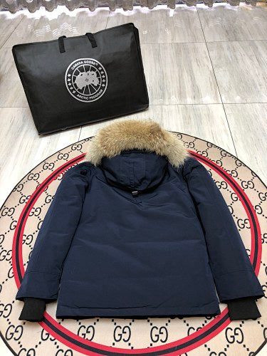 Canada Goose Expedition Parka — Coyote Fur Hood, Unisex Mid-Length (Black, Graphite & Red)