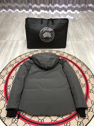 Canada Goose Carson Hooded Down Jacket — Unisex, No Fur (Cream, Graphite & Navy)