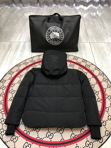 Canada Goose Black Label Hooded Down Jacket — No Logo, Unisex Oversized (Black, Olive & Graphite)