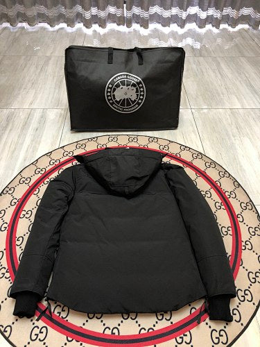 Canada Goose Carson Hooded Down Jacket — Unisex, No Fur (Cream, Graphite & Navy)