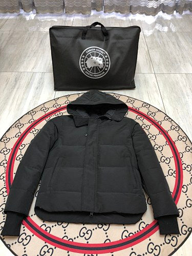 Canada Goose Black Label Hooded Down Jacket — No Logo, Unisex Oversized (Black, Olive & Graphite)